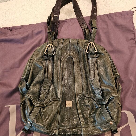 Green Distressed Leather Kooba Shoulder Bag, very good condition - Picture 4 of 7